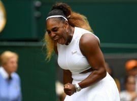 Serena Williams fended off a tough challenge from Alison Riske to reach the semifinals at Wimbledon. (Image: Getty)