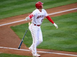 Shohei Ohtani leads a field of eight sluggers in the 2021 Home Run Derby at Coors Field on Monday night. (Image: Gary A. Vasquez/USA Today Sports)