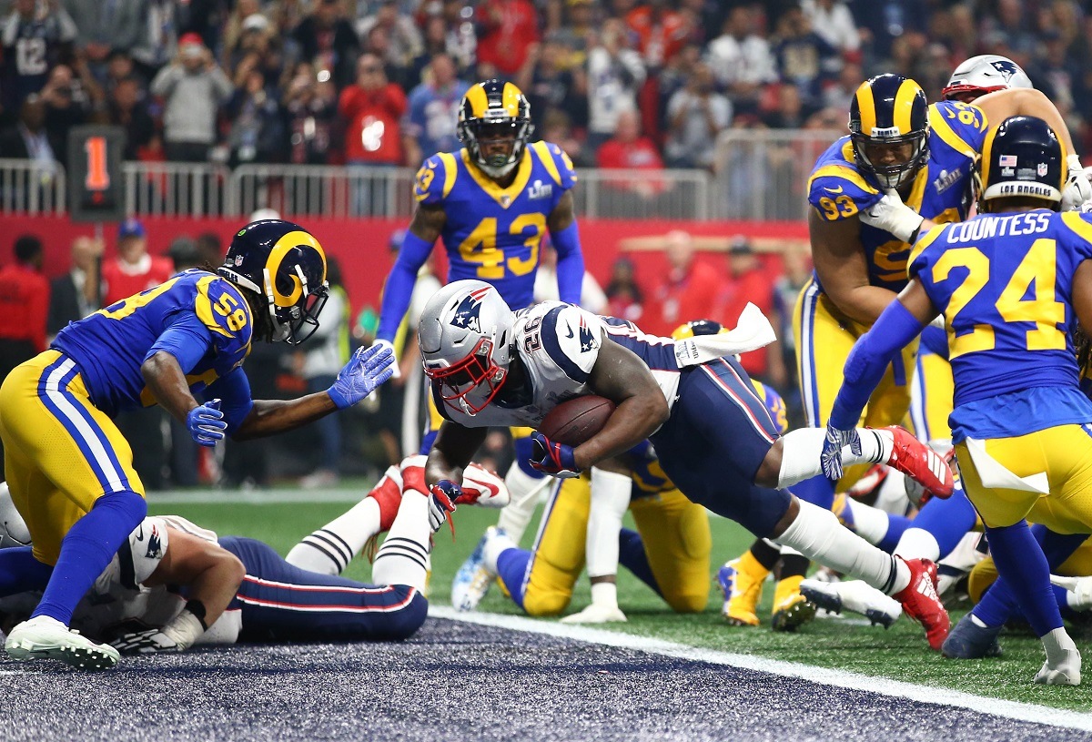 Sony Michel trade LA Rams RB New England Patriots