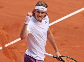 Stefanos Tsitsipas defeated Daniil Medvedev in straight sets to advance to the French Open semifinals for the second straight year. (Image: Clive Brunksill/Getty)