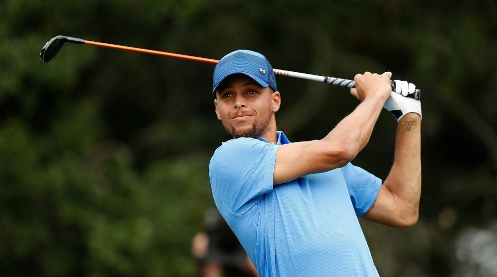 Steph Curry golfing