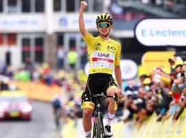 Tadej Pogacar from UAE Team Emirates rode to another victory in the Pyrenees mountains with a win at Stage 18 Luz Ardiden. (Image: Reuters)