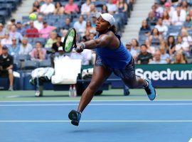 Taylor Townsend earned the biggest win of her career when she defeated Simona Halep in the second round of the US Open. (Image: Getty)