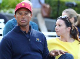 Tiger Woods and his girlfriend, restaurant manager Erica Herman, are being sued over the wrongful death of an employee at The Woods restaurant. (Image: Scott Barbour/Getty)