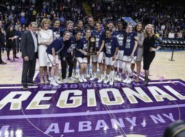 All four No. 1 seeds have reached the Final Four of the Women’s NCAA Tournament, with the UConn Huskies leading the way. (Image: Frank Franklin II/AP)