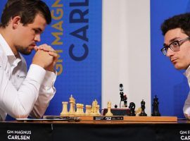 Magnus Carlsen looks to defend his World Chess Championship starting Friday in London against American challenger Fabian Caruana. (Image: Chess.com)