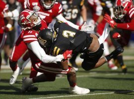 Appalachian State running back Darrynton Evans had three rushing touchdowns to lead the Mountaineers to the Sun Belt Conference Championship. (Image: AP)