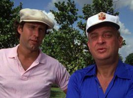 Ty Webb (Chevy Chase) and Al Czervik (Rodney Dangerfield) as golfers in the 1980 film "Caddyshack" by Orion Pictures. (Image: Orion)