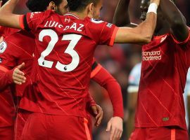 Diaz, Salah, and Mane all scored in Liverpool's triumphant win over Manchester United on Tuesday evening. (Image: Twitter/fcliverpool)