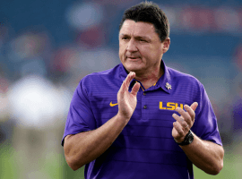 LSU coach Ed Orgeron has led the Tigers to the SEC Championship game against Georgia on Saturday. (Image: AP)