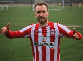 Christian Eriksen played his first minutes since June in Brentford's friendly match against Southend. (Image: Twitter/brentfordfc)