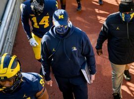 Michigan head coach Jim Harbaugh dropped another game to rival Michigan State in College Football Week 9, and the cries for his firing grew louder. (Image: AP)