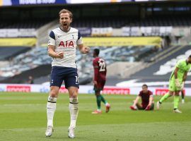 Harry Kane celebrates a Tottenham victory in the English Premier League. (Image: Twitter / @HKane)