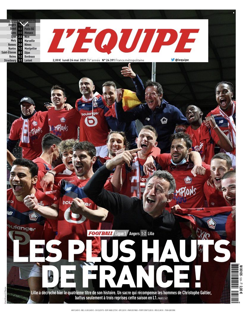 l'equipe lille champions