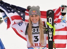 American skier Lindsay Vonn at the World Championships in Are, Sweden. (Image: Getty)