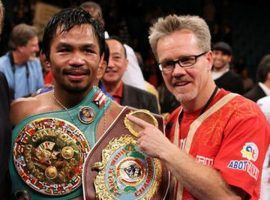 Boxer Manny Pacquiao split from legendary trainer Freddie Roach then seemed to change his mind. (Image: Getty)