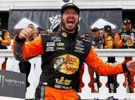 Martin Truex Jr. celebrates his June 3 victory at the Pocono 400. (Image: Getty)