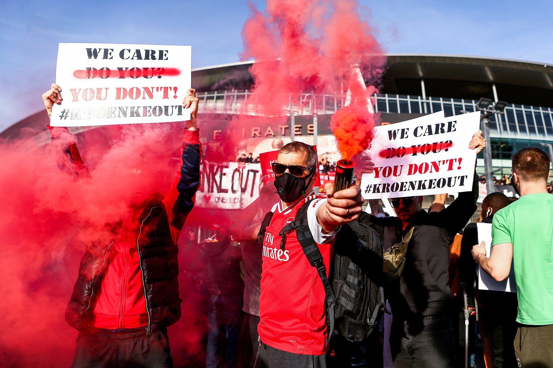 protest arsenal super league