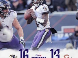 Baltimore Ravens defeated Chicago Bears thanks to a Devonta Freeman last-minute TD. (Image: Twiter/ravens)