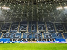 Universitatea Craiova's supporters encouraged the team through banners while they couldn't attend games. (Image: Facebook/ucvoficial)