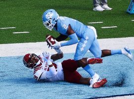 One of college football week 8 highlight was North Carolina defensive back Don Chapman leaping to take away a touchdown from North Carolina Stateâ€™s Dylan Parham. (Image: USA Today Sports)