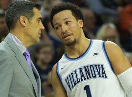 Villanova Coach Jay Wright and star guard Jalen Brunson have the Wildcats No. 1 in the polls as well as a 5-1 pick to win the NCAA Basketball Tournament. (Image: AP)