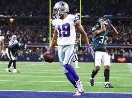 Amari Cooper scores a touchdown against the Philadelphia Eagles at Texas Stadium. (Image: Getty)