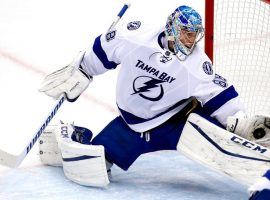 Tampa Bay Lightning goalie Andrei Vasilevskiy is looking for a Stanley Cup this season, and his team is the favorite to win it. (Image: Getty)