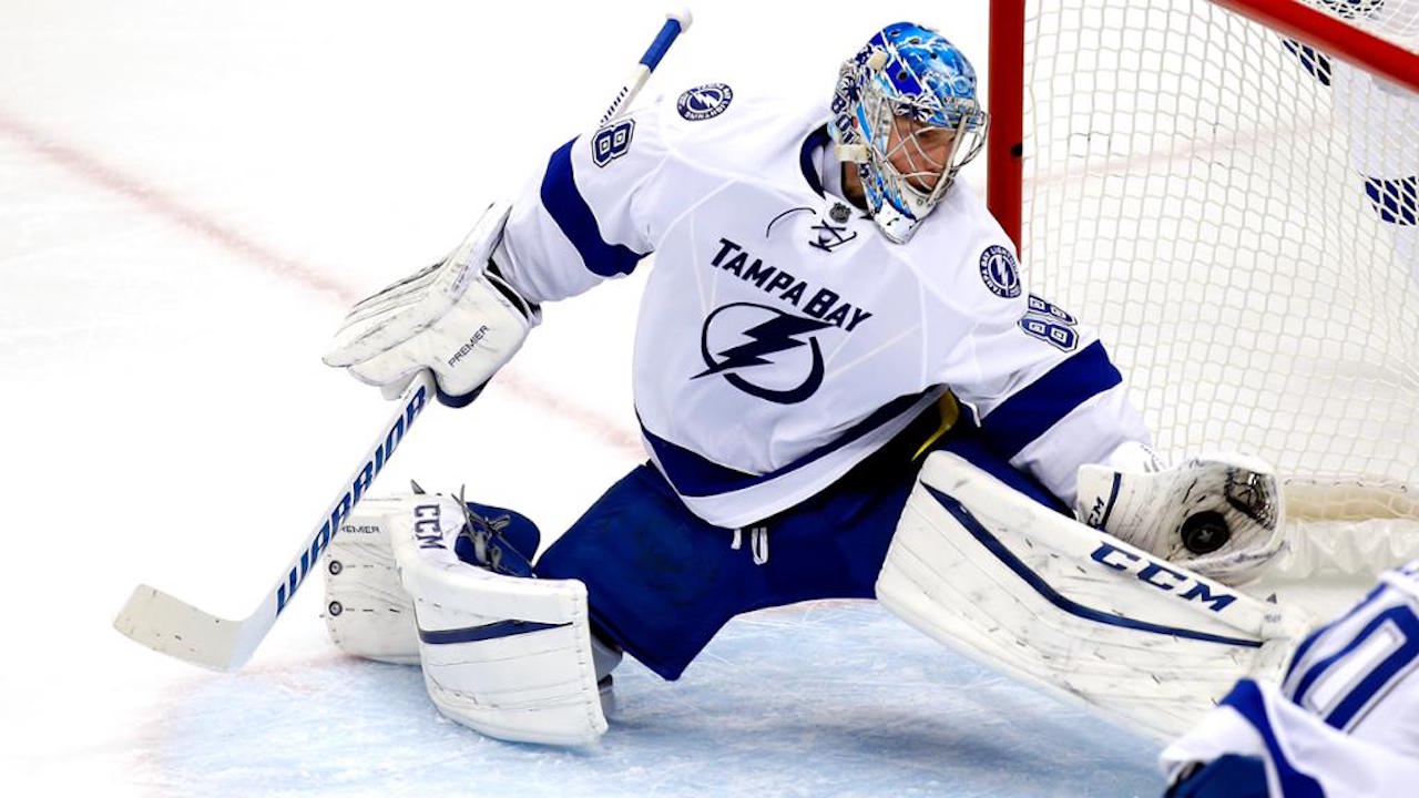 Tampa Bay Lightning goalie Andrei Vasilevskiy