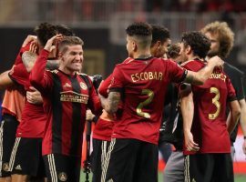 Atlanta United took a commanding 3-0 lead after the first game of their home-and-home Eastern Conference Championship series with the New York Red Bulls. (Image: Jason Getz/USA Today Sports)