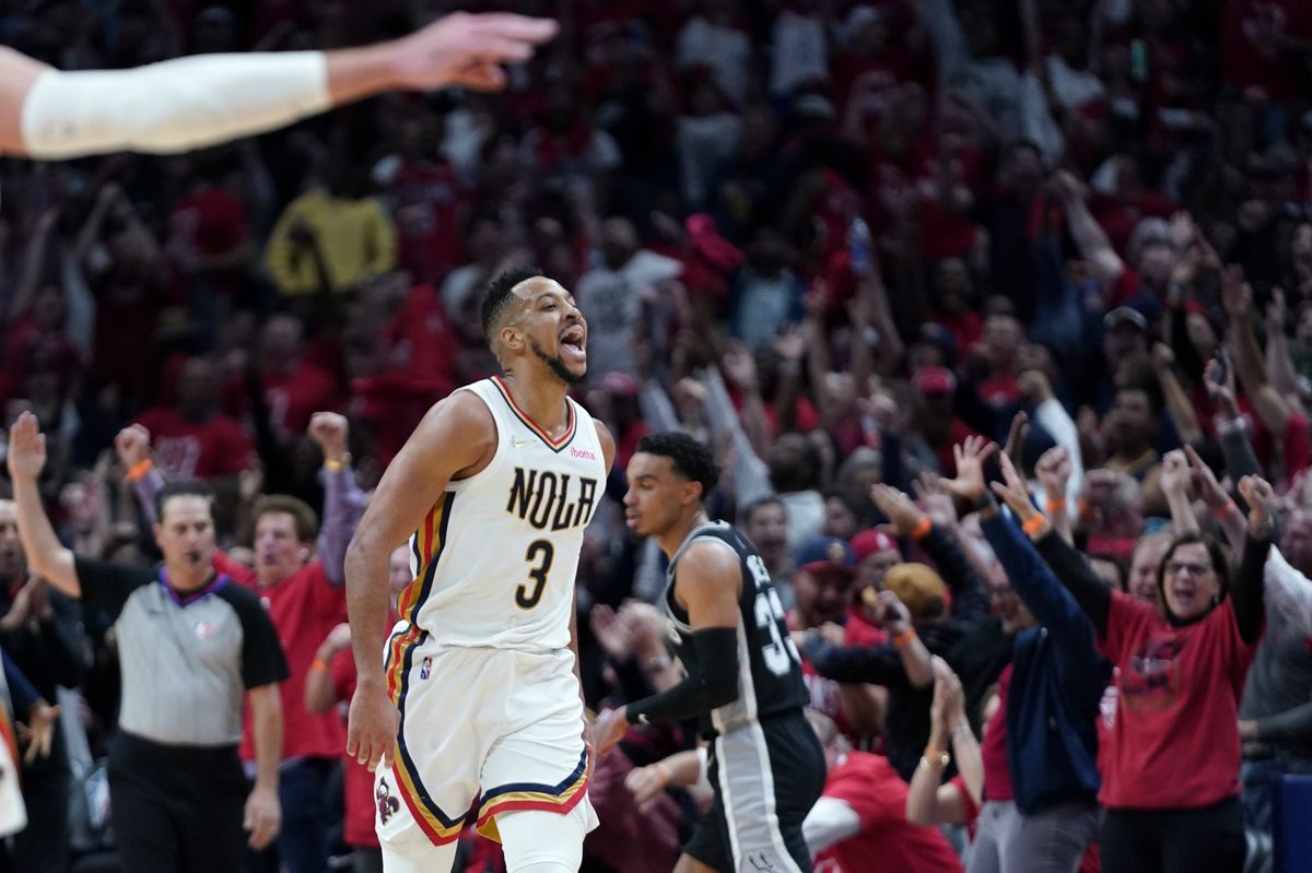 CJ McCollum New Orleans Pelicans Play0In Tournament Spurs Hornets Hawks