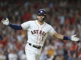 Carlos Correa, shortstop for the Houston Astros, rounds the bases after hitting a home run against the Red Sox in early May 2019. (Image: Troy Taormina/USA Today Sports)