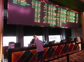 The Cosmopolitan sportsbook is one of seven in Las Vegas operated by CG Technology, who was recently fined $250,000 by the Nevada Gaming Control Board for various violations. (Image: John Reger)