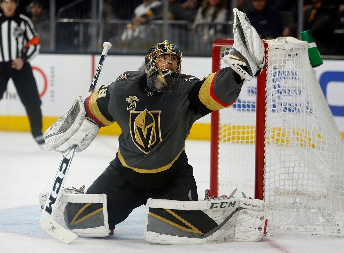 Vegas Golden Knights goalie Marc-Andre Fleury 