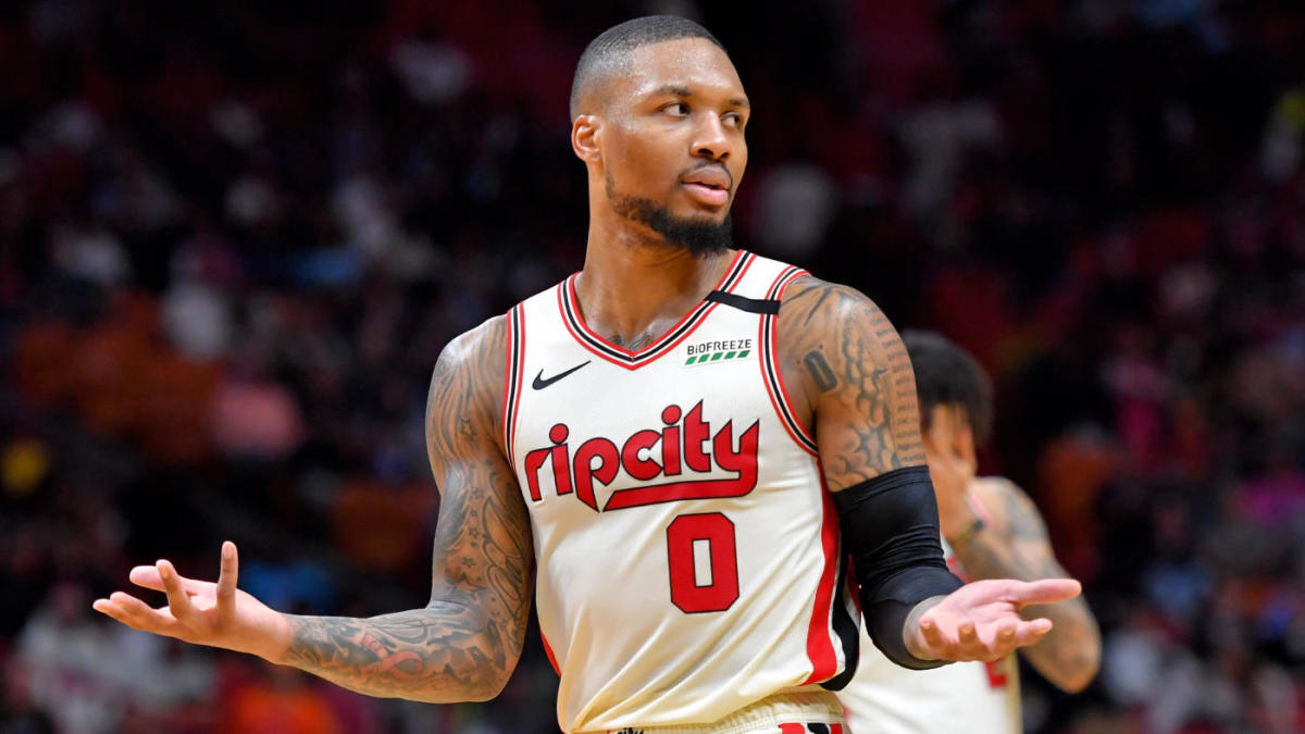 Damian Lillard stomach core surgery out injury Portland Trail Blazers