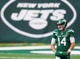 Quarterback Sam Danrold, seen here during warmups of a New York Jets game at Met Life Stadium, is headed to the Carolina Panthers in a trade. (Image: John Minchillo/AP)