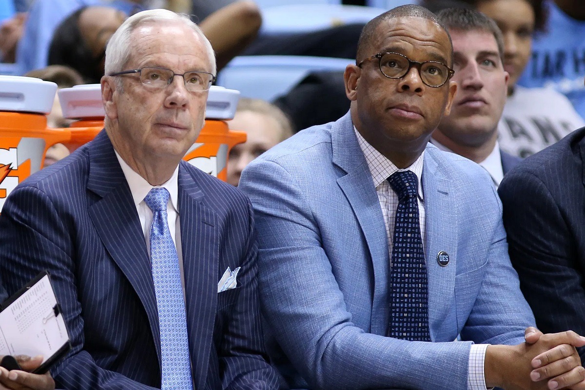 North Carolina UNC Hubert Davis head coach Roy Williams