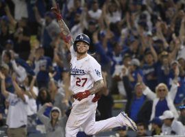 LA Dodgers outfielder Alex Verdugo hits a walk-off home run at Dodger Stadium in Las Angeles. (Image: Getty)