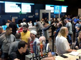 Sports bettors place bets and watch games at the FanDuel Sportsbook at Meadowlands Racetrack in New Jersey. (Image: Ed Scimia/997655.com)