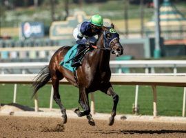 At 20/1, Dream Shake brought home a strong maiden victory over two heralded Bob Baffert horses. His Kentucky Derby futures odds plummeted as a result. (Image: Benoit Photo)