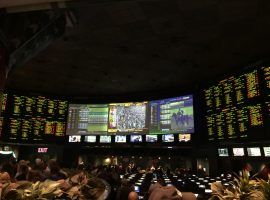 A view of the race book at Foxwoods Resort Casino. Foxwoods and DraftKings announced an agreement to partner on sports betting, provided it becomes legalized in Connecticut. (Image: Foxwoods Resort Casino)