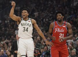 Giannis â€˜Greek Freakâ€™ Antetokounmpo from the Milwaukee Bucks and Joel Embiid of the Philadelphia 76ers smell blood in the water with the Eastern Conference wide open after the Brooklyn Nets imploded during a nine-game skid. (Image: Morrey Gash/AP)