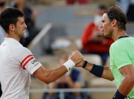 Novak Djokovic (left) stunned Rafael Nadal (right) in four sets on Friday to reach the 2021 French Open final. (Image: Reuters)