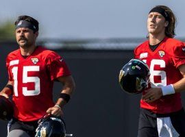 Quarterbacks Gardner Minshew and rookie Trevor Lawrence are still competing for the starting job with the Jacksonville Jaguars. (Image: Porter Lambert/Getty)