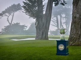 SAN FRANCISCO, CALIFORNIA - OCTOBER 2: A view of the Wanamaker Trophy hole at TPC Harding Park on October 2, 2018 in San Fransisco, California. (Photo by Gary Kellner/PGA of America via Getty Images)