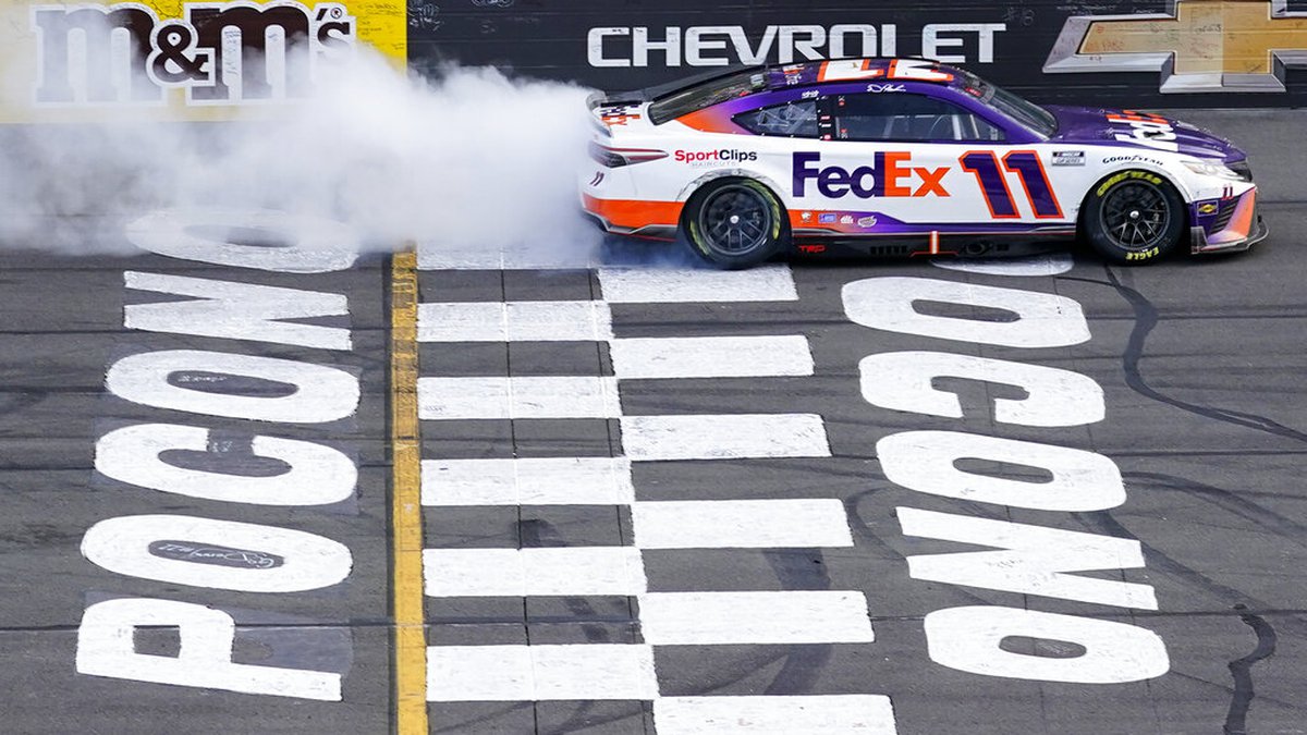 Denny Hamlin and Kyle Busch both get DQ'd at Pocono.