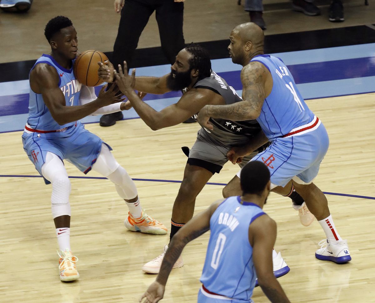 NBA High Guys Triple-Double James Harden TJ McConnell Mason Plumlee Dennis Smith