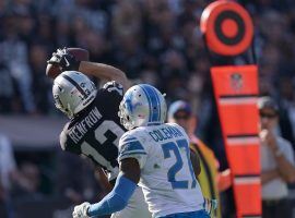 Oakland Raiders WR Hunter Renfrow snatches a catch for a first down against the Detroit Lions. (Image: Thearon W. Henderson/Getty)