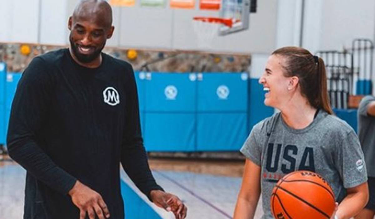 Sabrina Ionescu and Kobe Bryant 