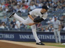 JA Happ pitching in the Bronx last summer for the Yankees. (Image: Julie Jacobson/AP)